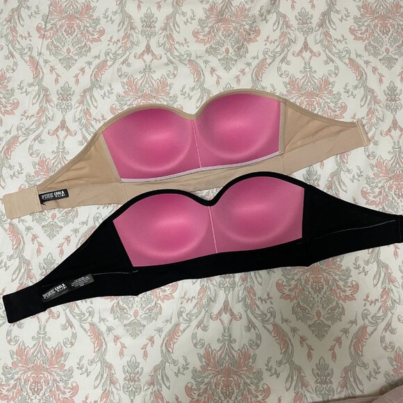 Victoria's Secret PINK Strapless Push-Up Bra Bundle | Small - Picture 2 of 4